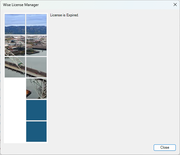 Picture of a License Expired Error Message
